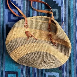 Vintage woven basket bag